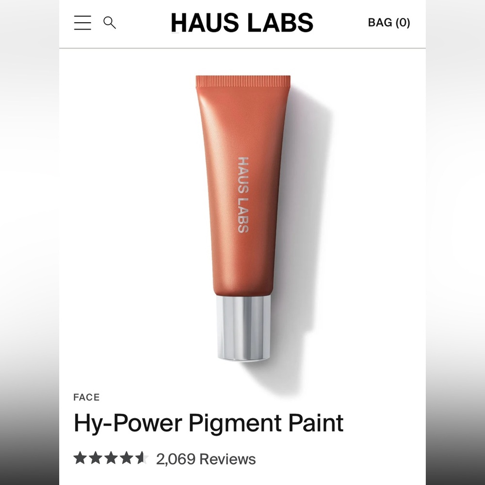Haus Labs Lady Gaga Hy-Power Pigment Paint Copper Shimmer NEW